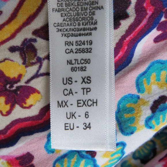 Nanette Lepore* Women's Short Sleeve V-Neck Front/Back BOHO Pullover Blouse~ XS - Picture 5 of 11